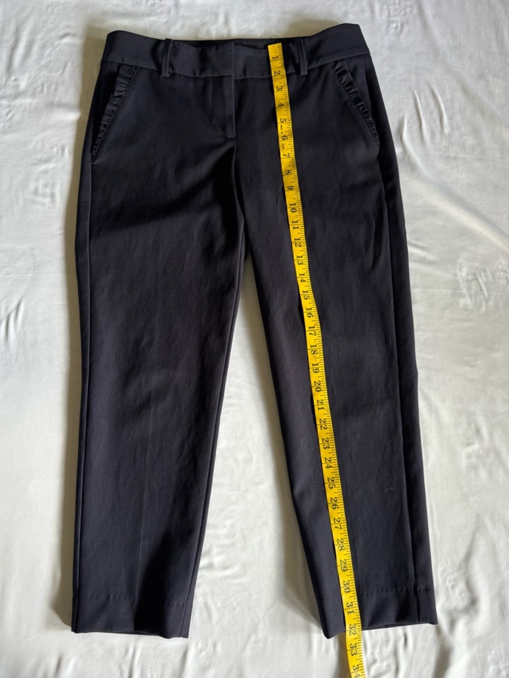 Talbots Petites 4P Dark Navy (almost black) Ankle Dress Pants Stretch Work - Picture 5 of 8